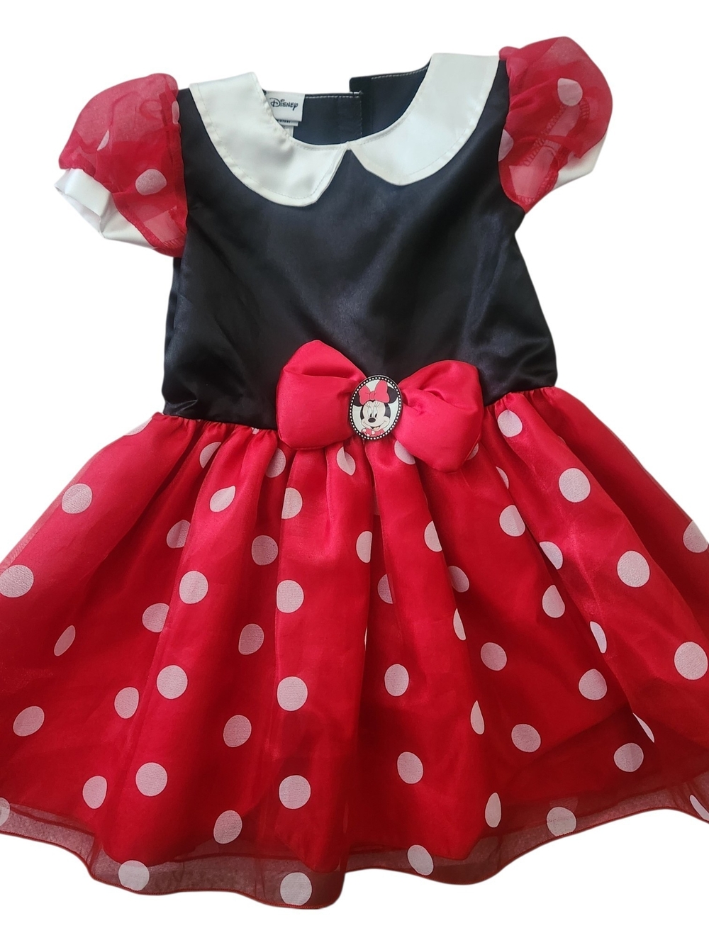 Disney Minnie Mouse Red Polka Dot Girls Dress Size 2T Theme Park Dress-Up